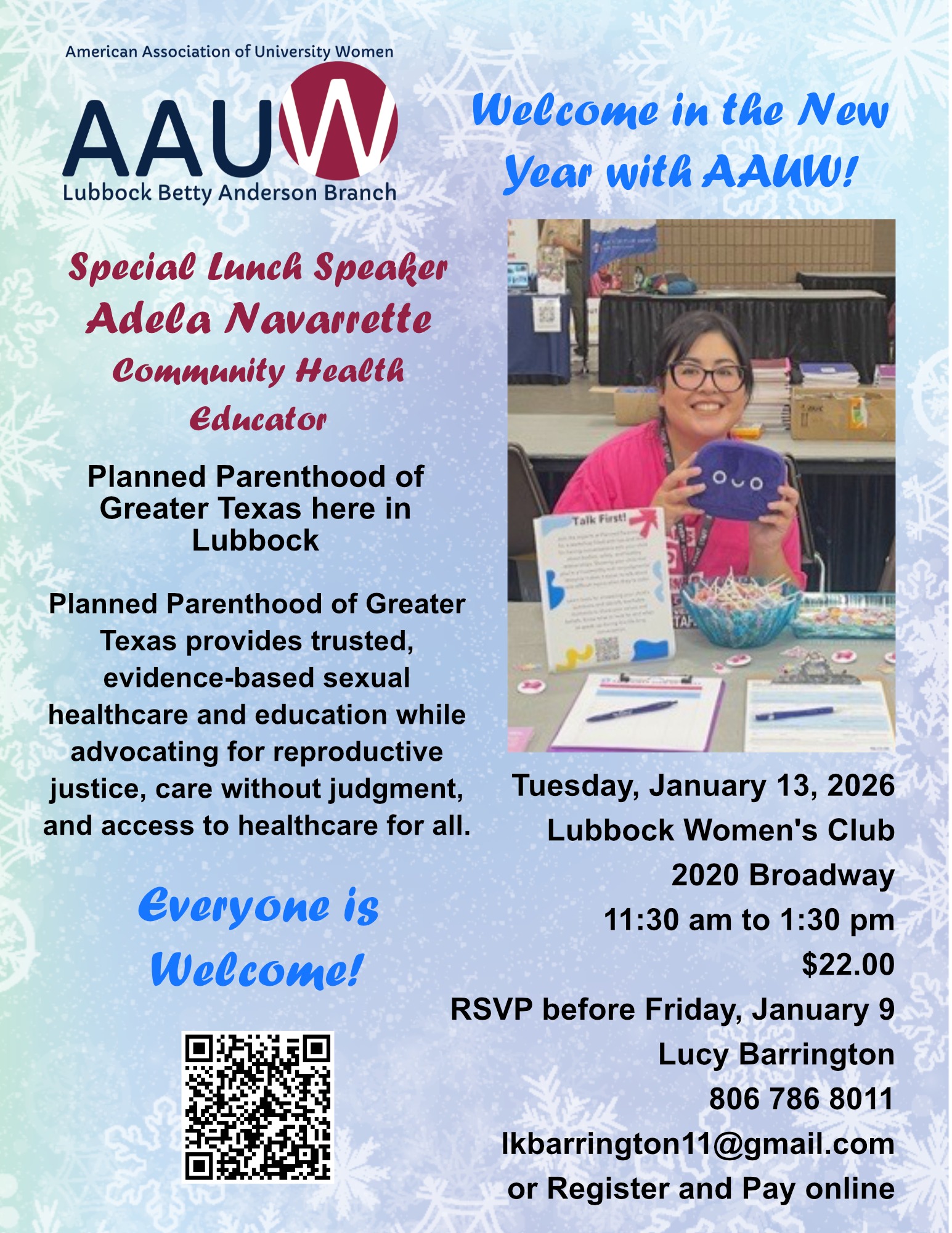 January 2026 Program Lunch with Adela Navarrette
