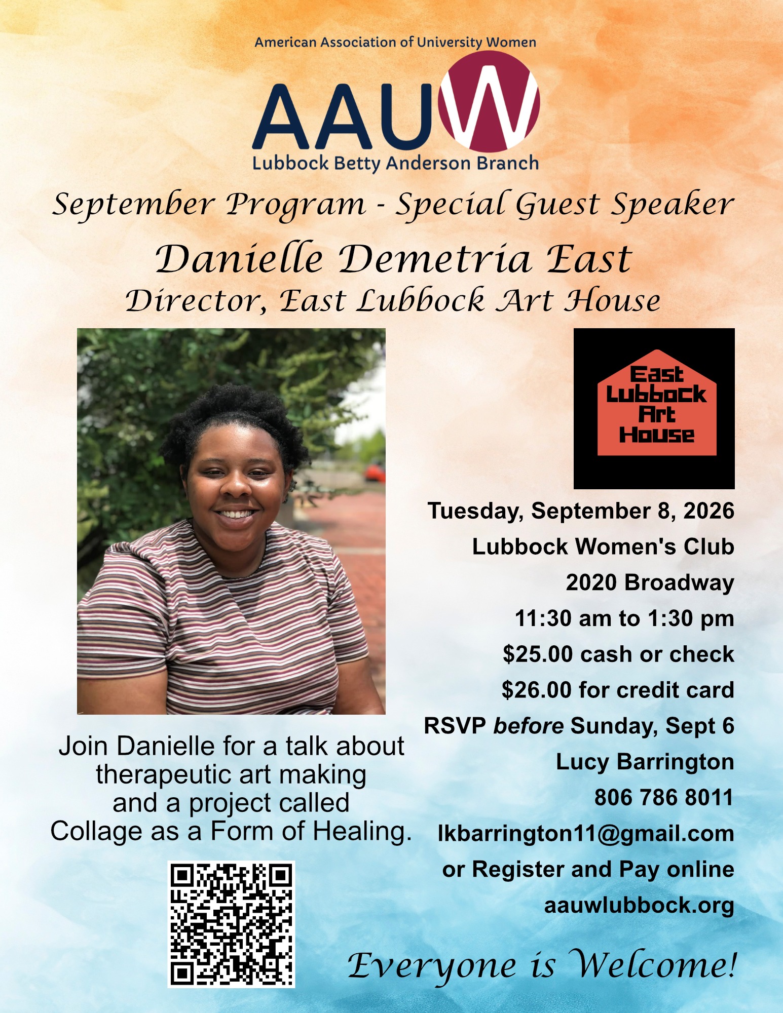 September Lunch with Danielle Demetria, Director of East Lubbock Art House